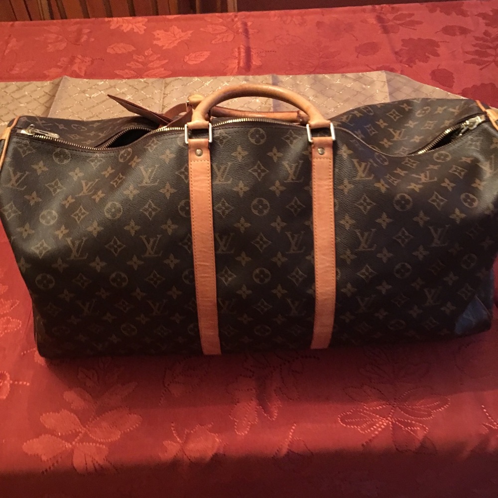 Louis Vuitton keepall duffle bag 55 Brown monogram
